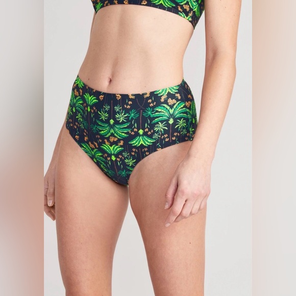 Old Navy Other - Old Navy Tropical Print High-Waisted Bikini Bottom